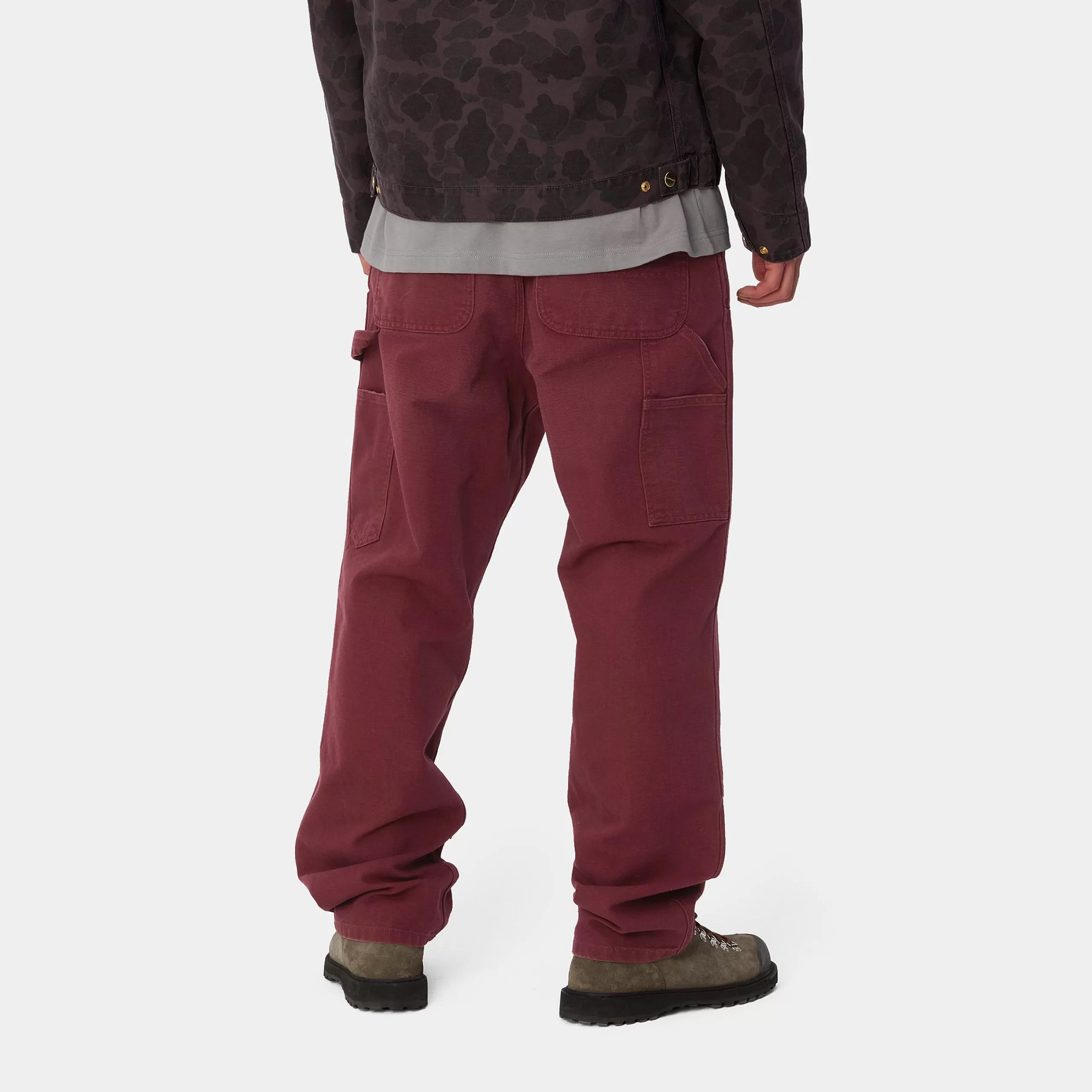 Shop Carhartt WIP Double Knee Pant Malbec