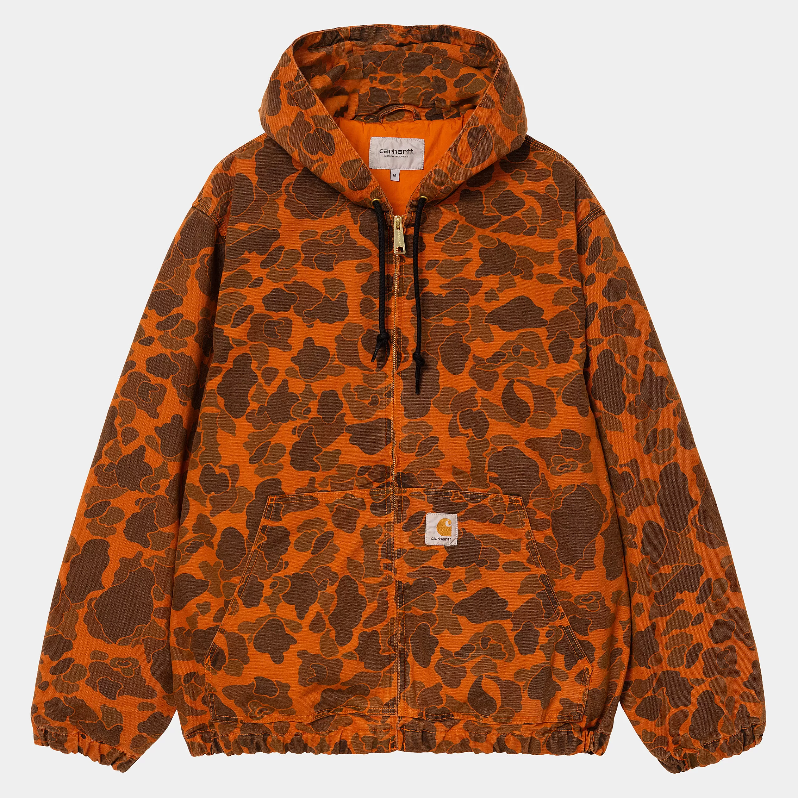 Shop Carhartt WIP Duck Active Jacket Camo Duck, Green / Turmeric