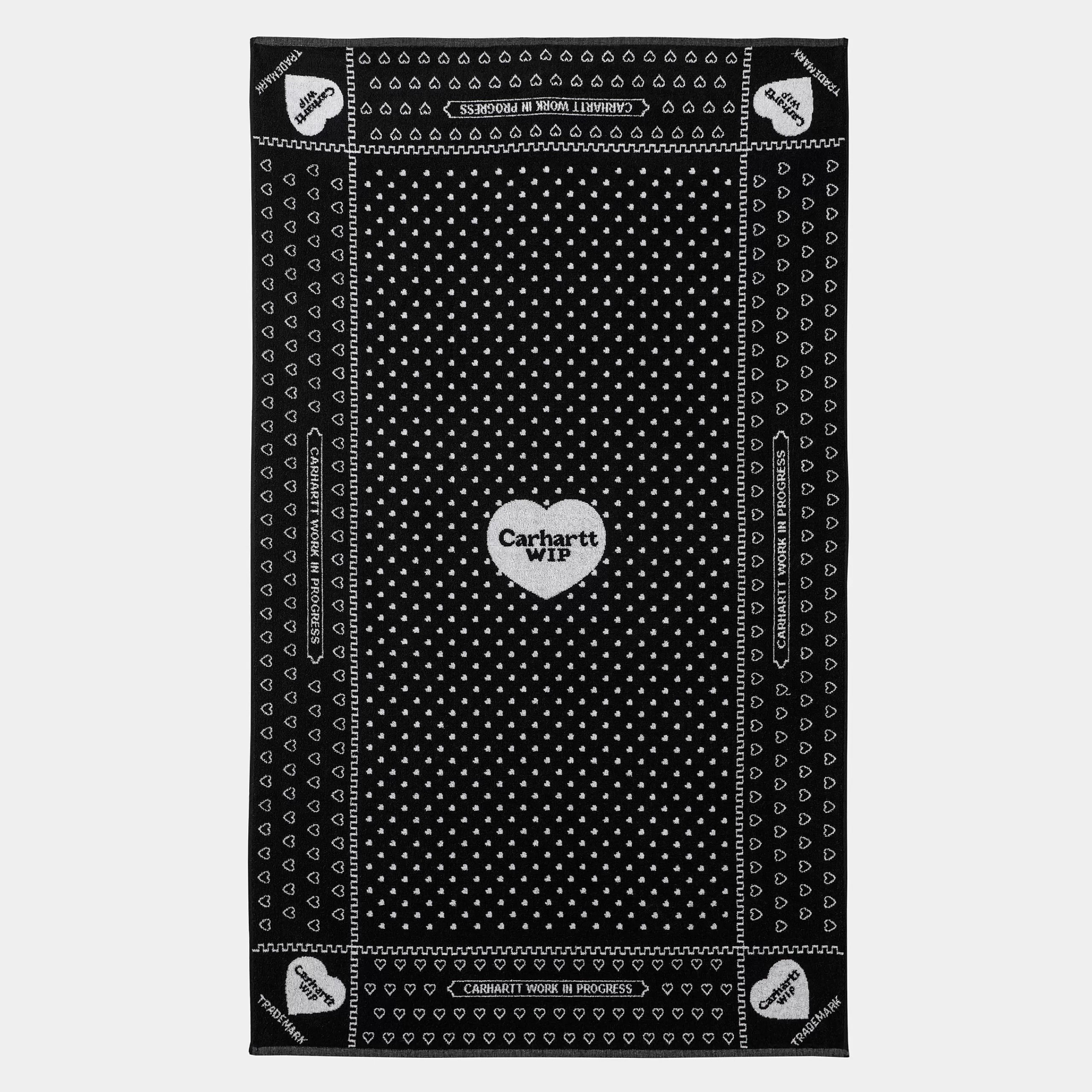 Outlet Carhartt WIP Heart Bandana Towel Heart Bandana Jacquard, Black