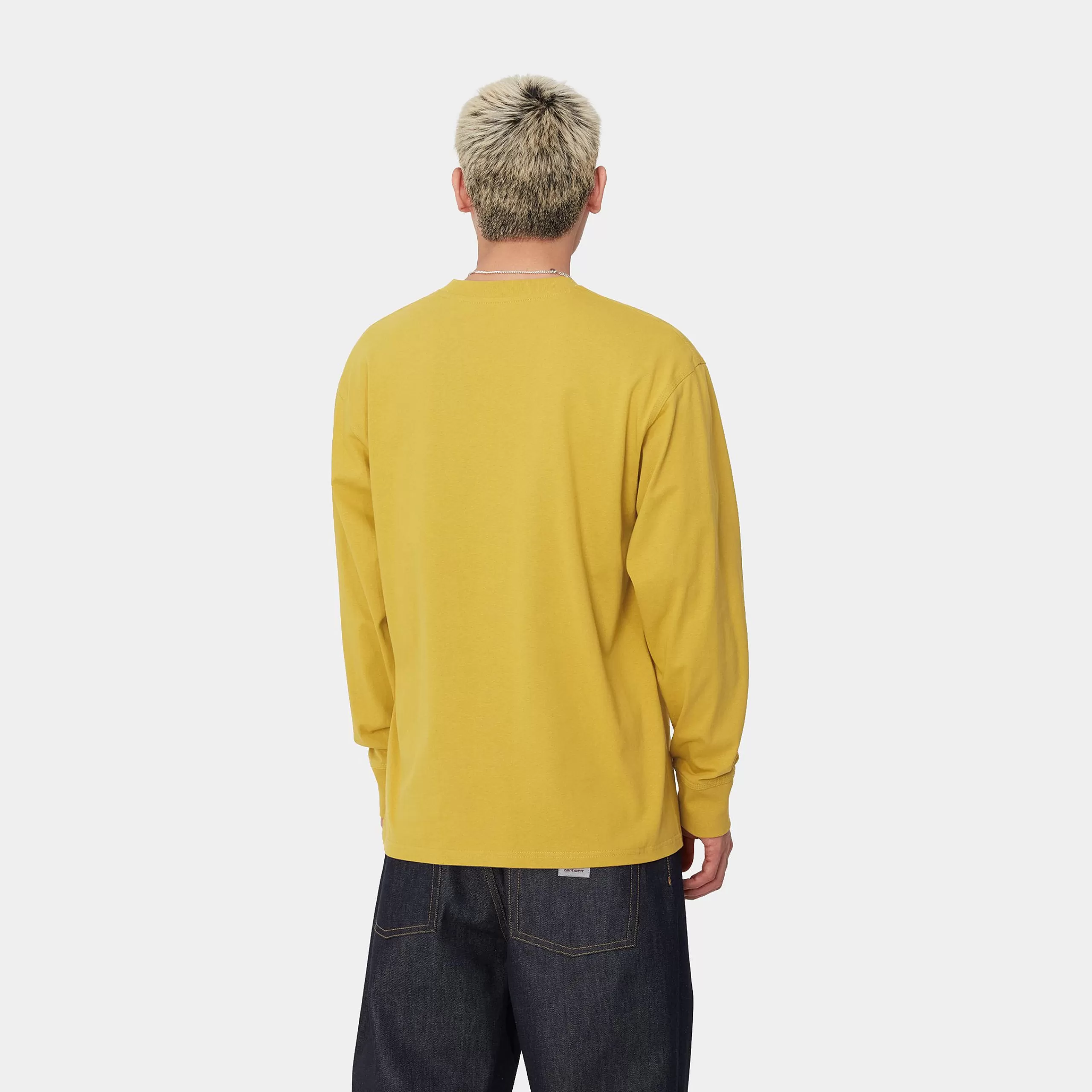 Cheap Carhartt WIP L/S American Script T-Shirt Golden Olive