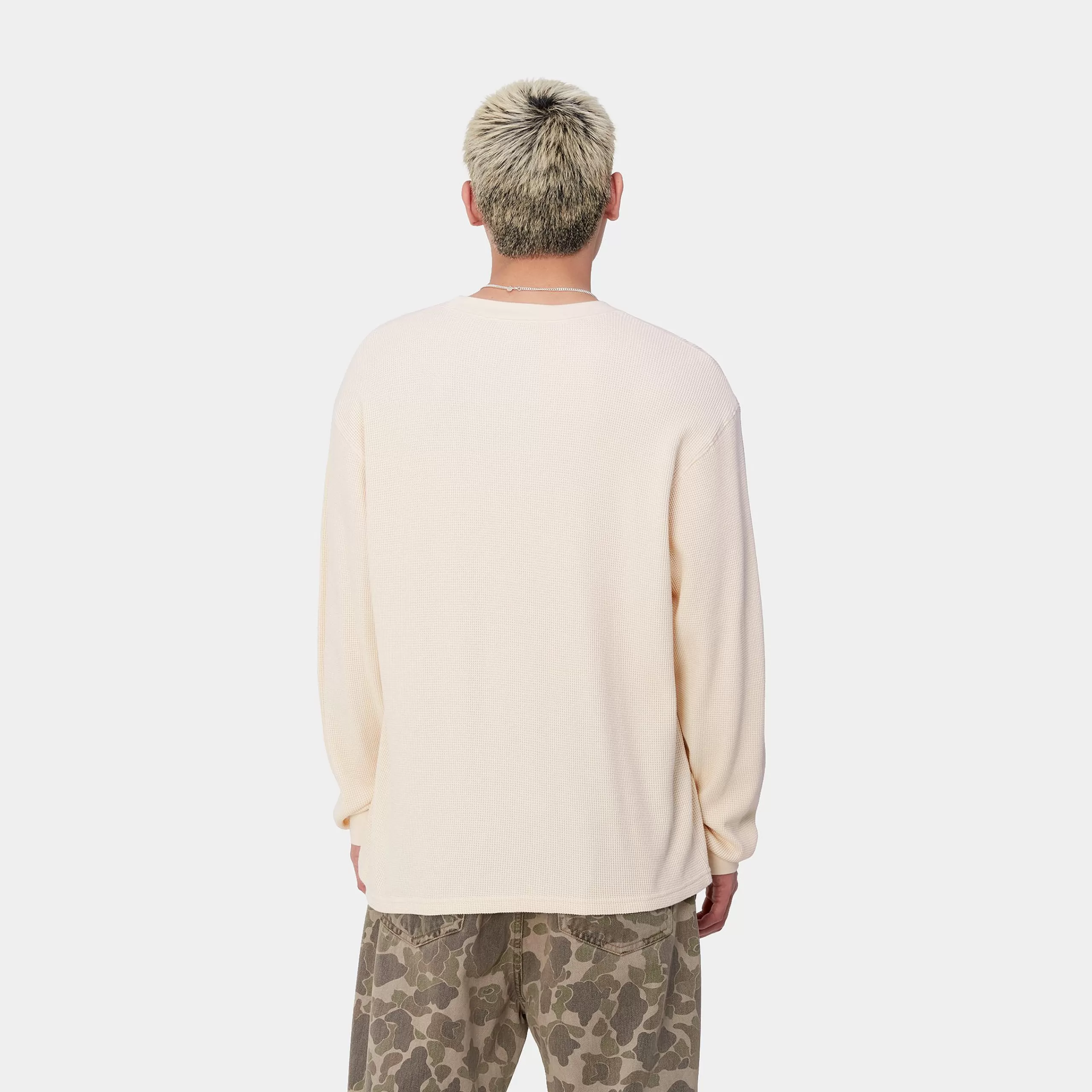 Shop Carhartt WIP L/S Basics Script T-Shirt Natural / Black