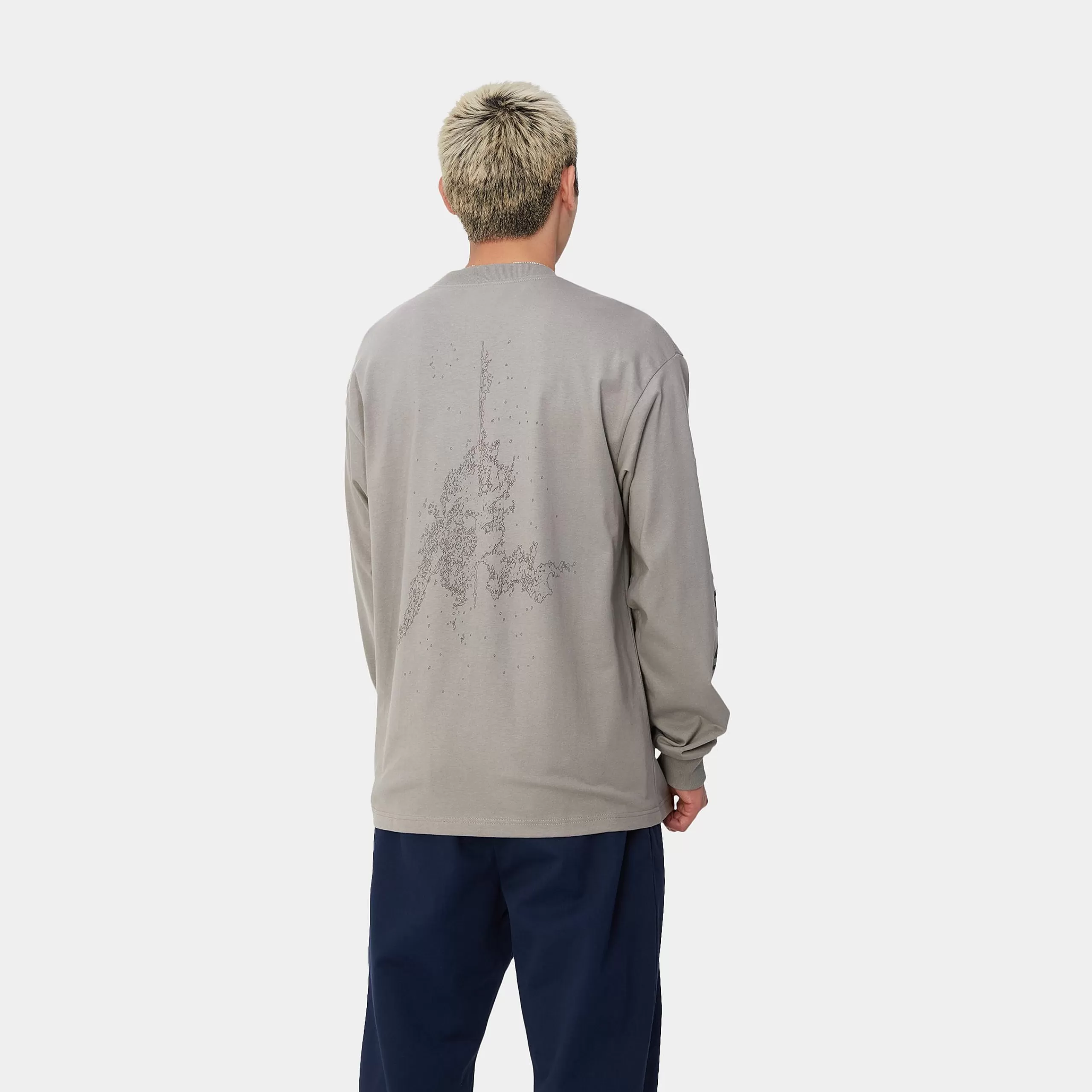 Shop Carhartt WIP L/S Coordinate T-Shirt Misty Grey