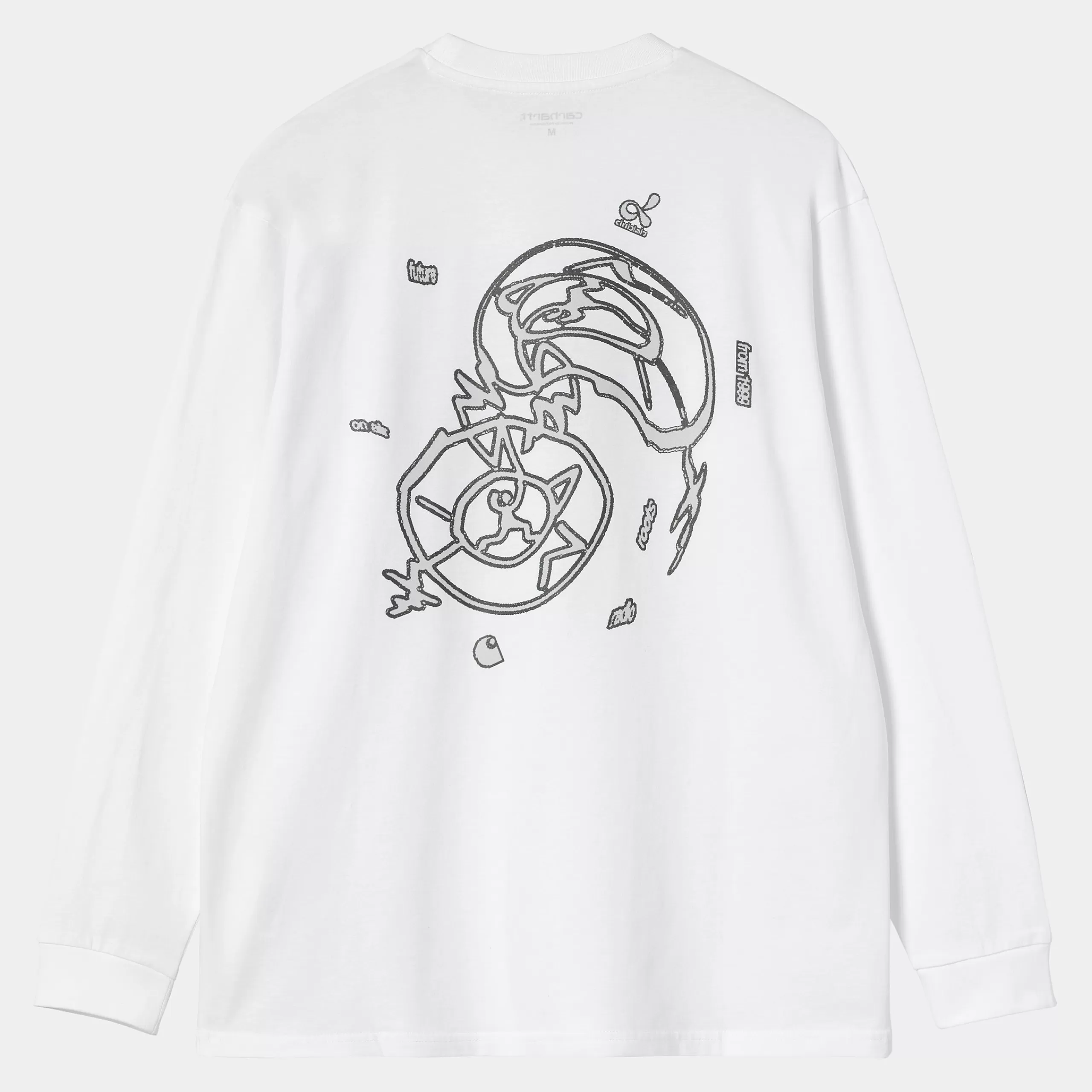 Clearance Carhartt WIP L/S DUBLAB 25 YRS T-Shirt White