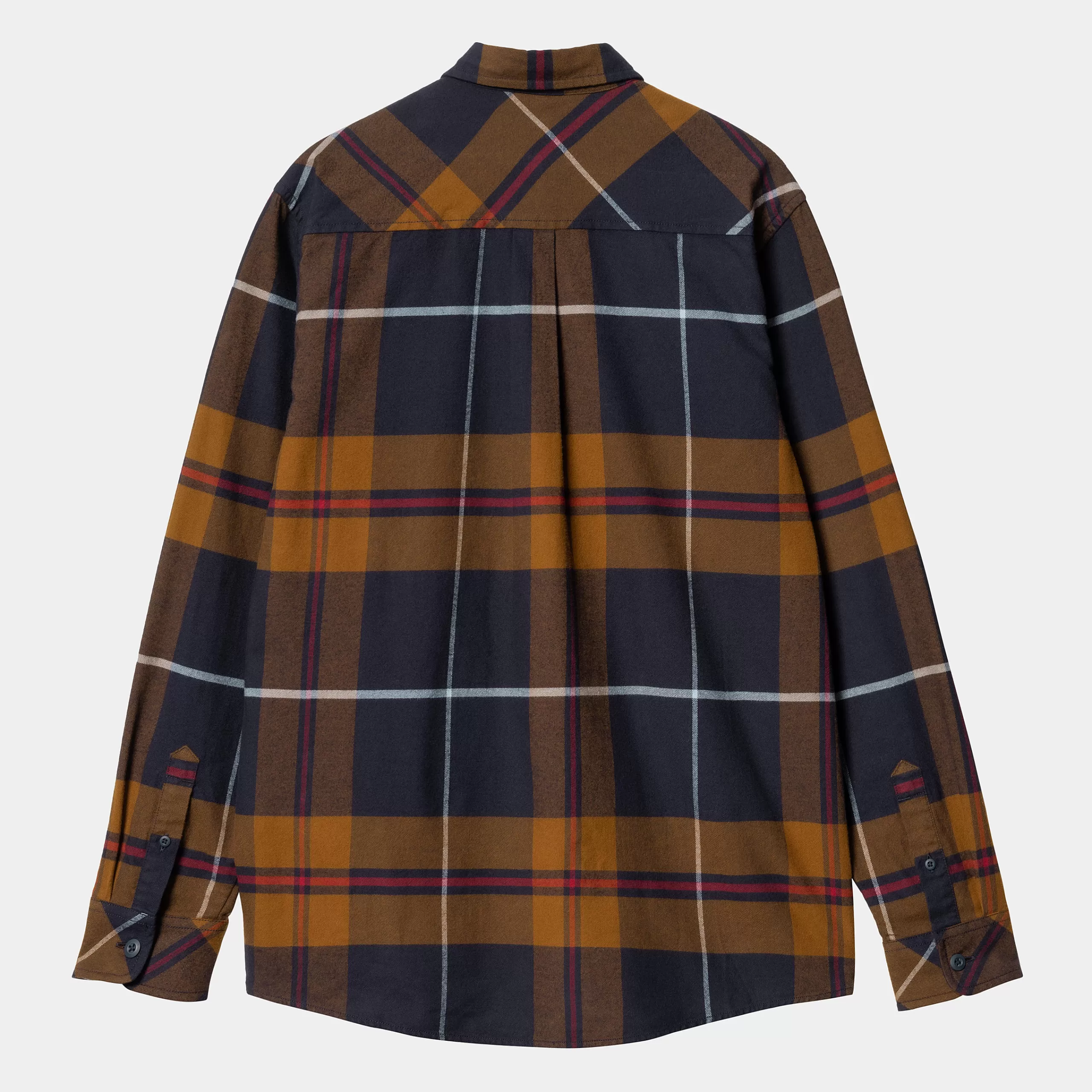 Discount Carhartt WIP L/S Garnett Shirt Garnett Check, Deep H Brown / Deep H Brown