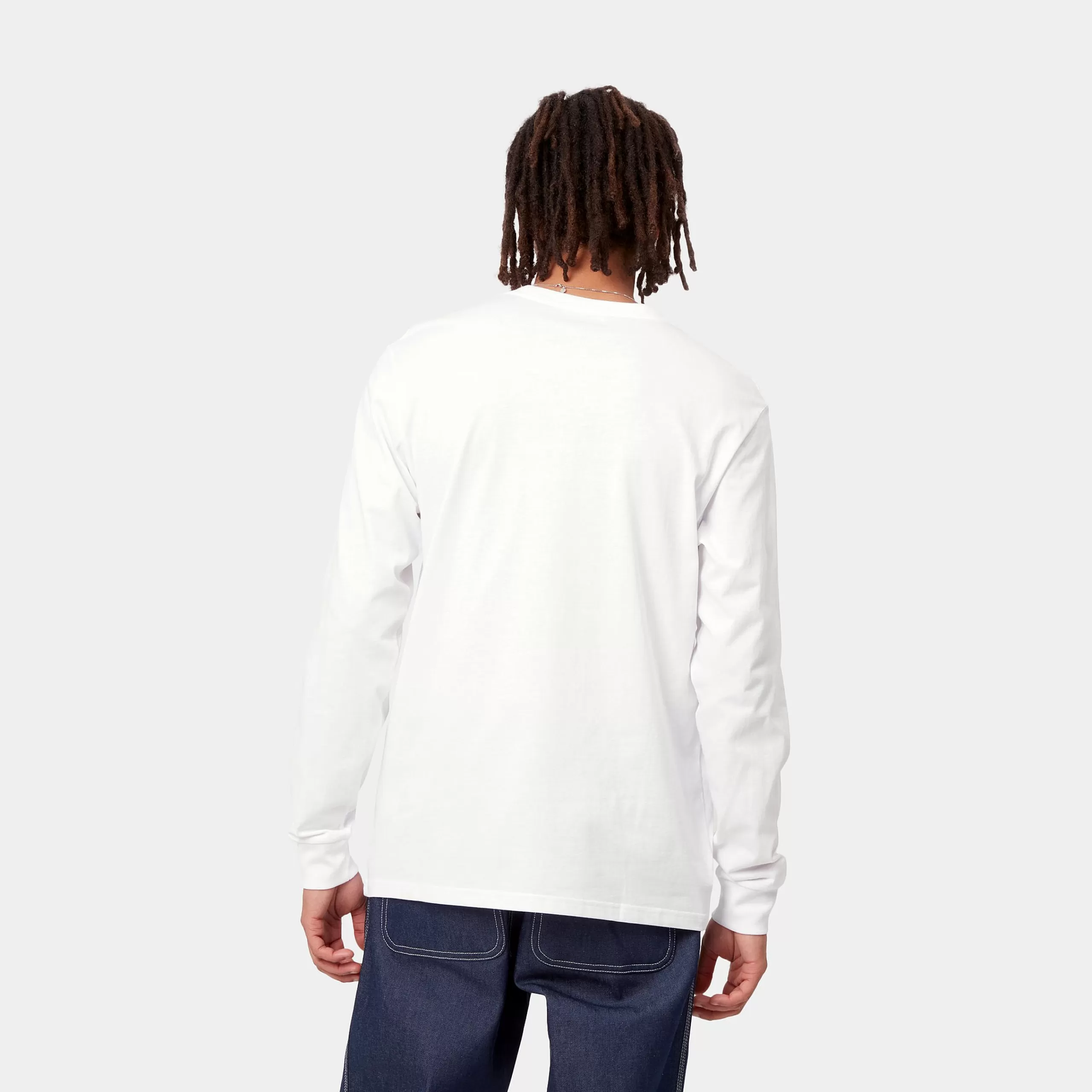 Clearance Carhartt WIP L/S Pocket T-Shirt White