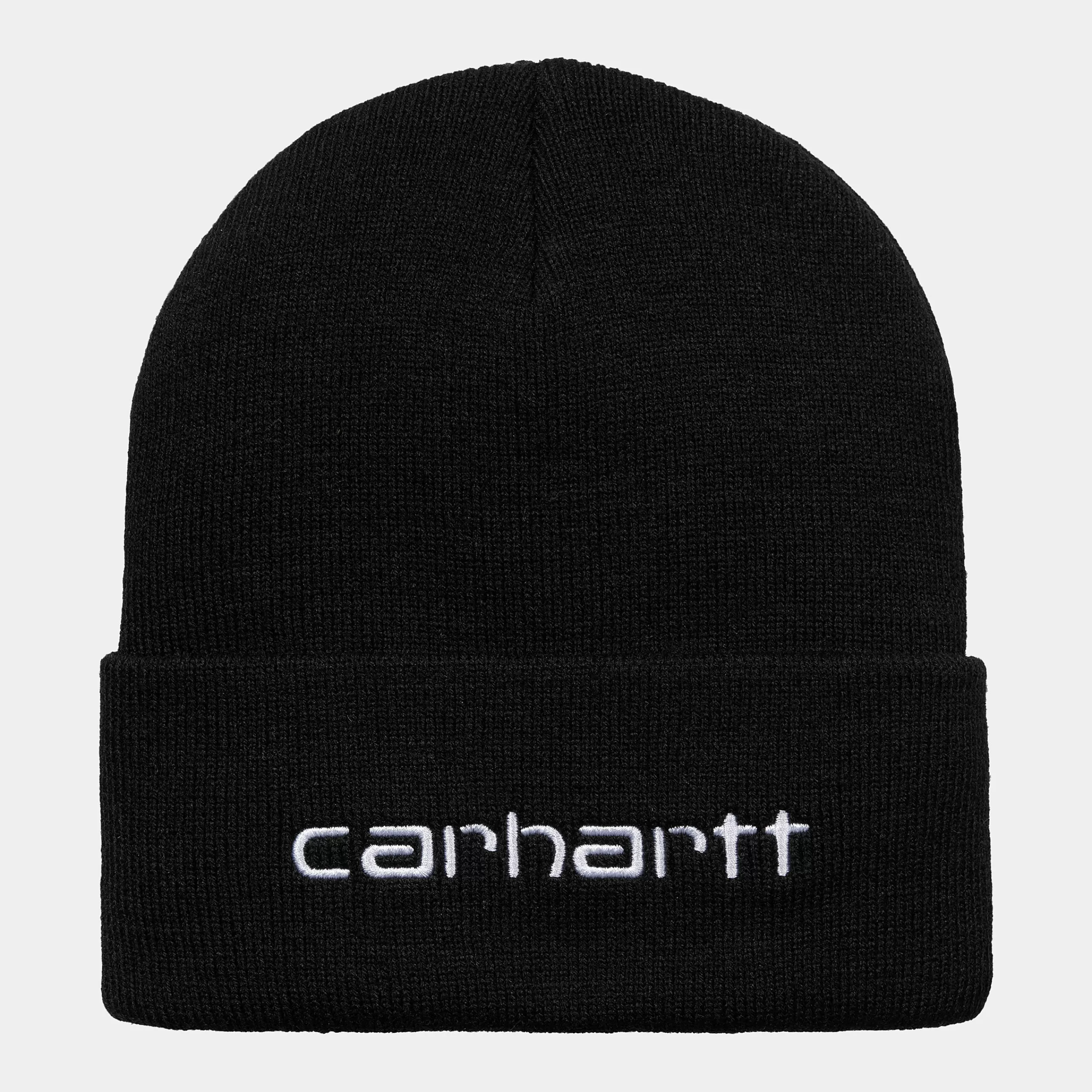 Fashion Carhartt WIP Script Beanie Black / White