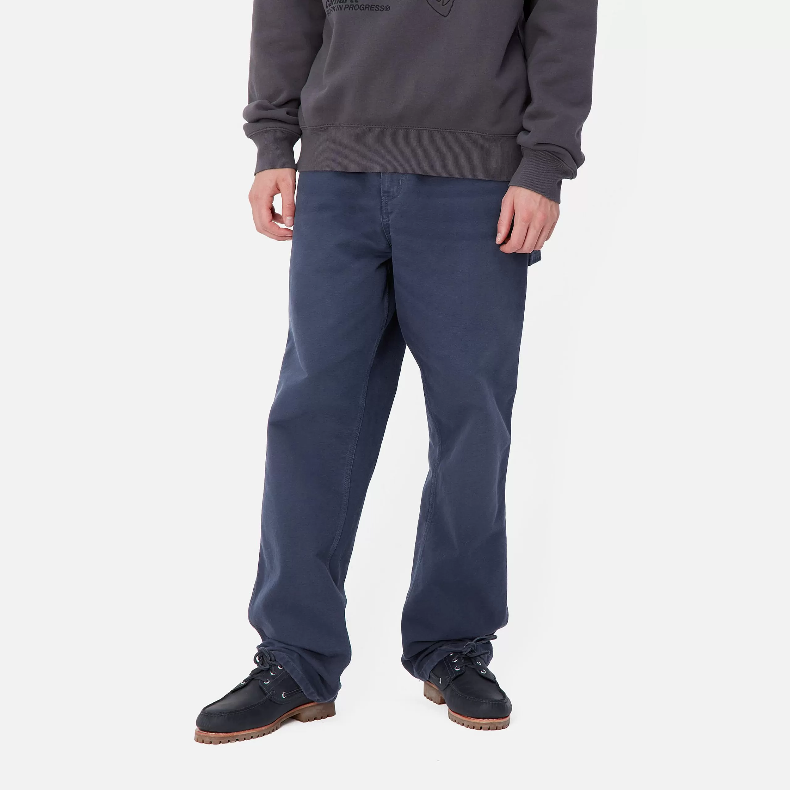 Shop Carhartt WIP Single Knee Pant Air Force Blue