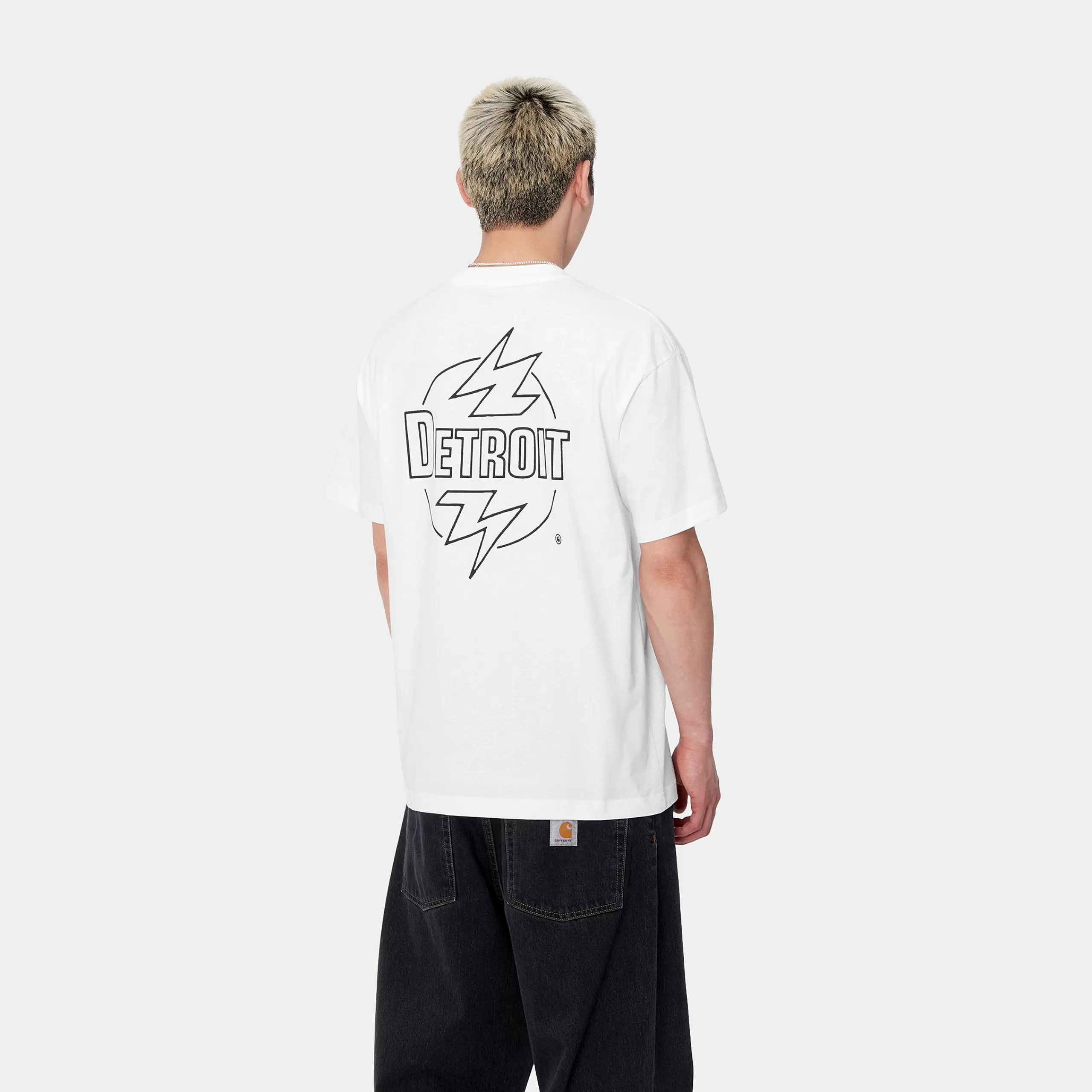 Discount Carhartt WIP S/S Ablaze T-Shirt White / Black