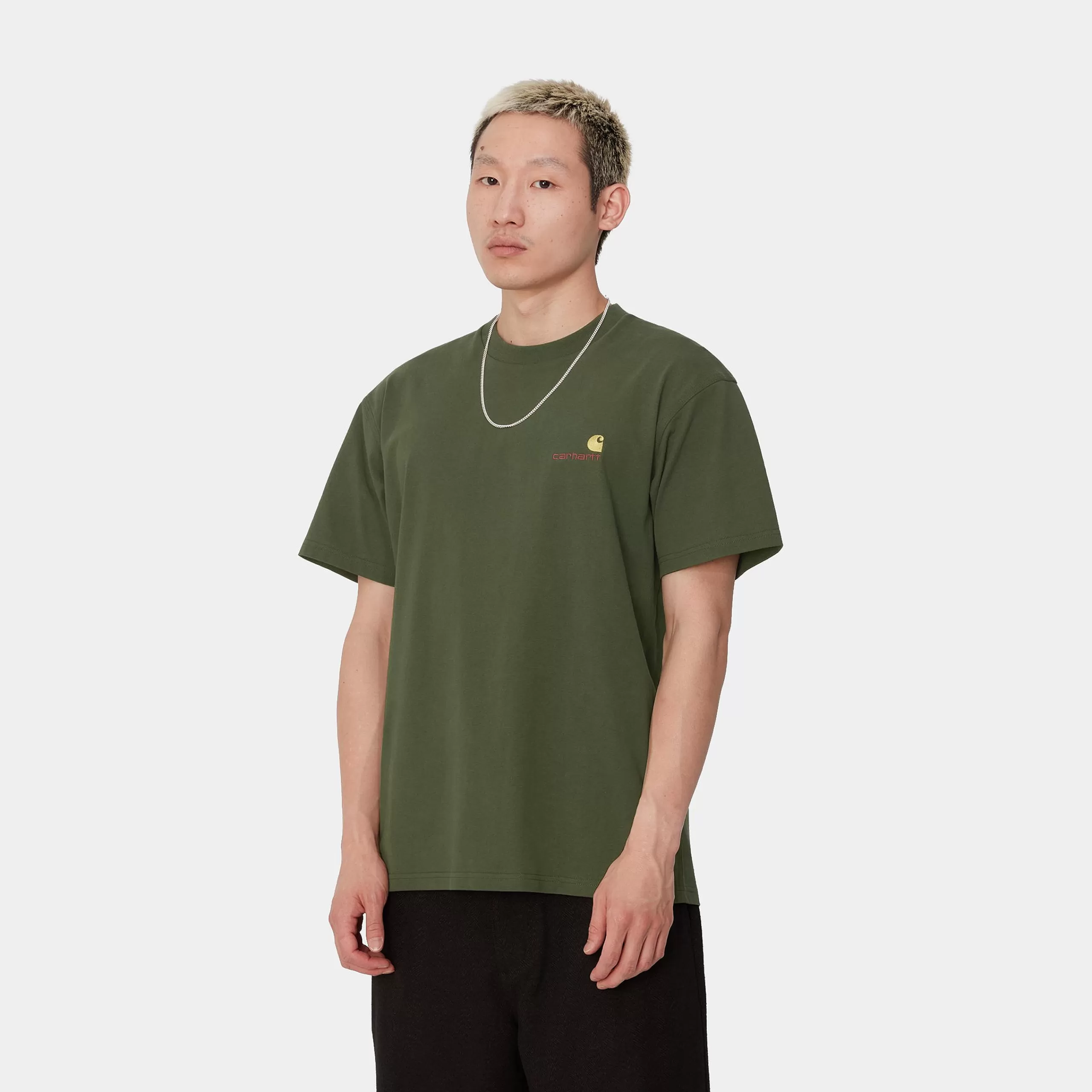 Discount Carhartt WIP S/S American Script T-Shirt Tarragon