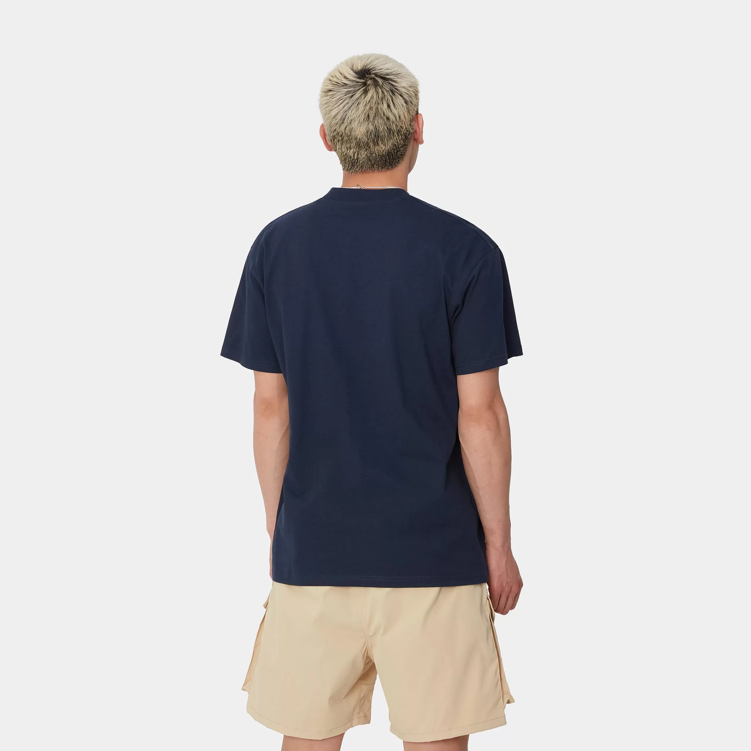Discount Carhartt WIP S/S American Script T-Shirt Air Force Blue