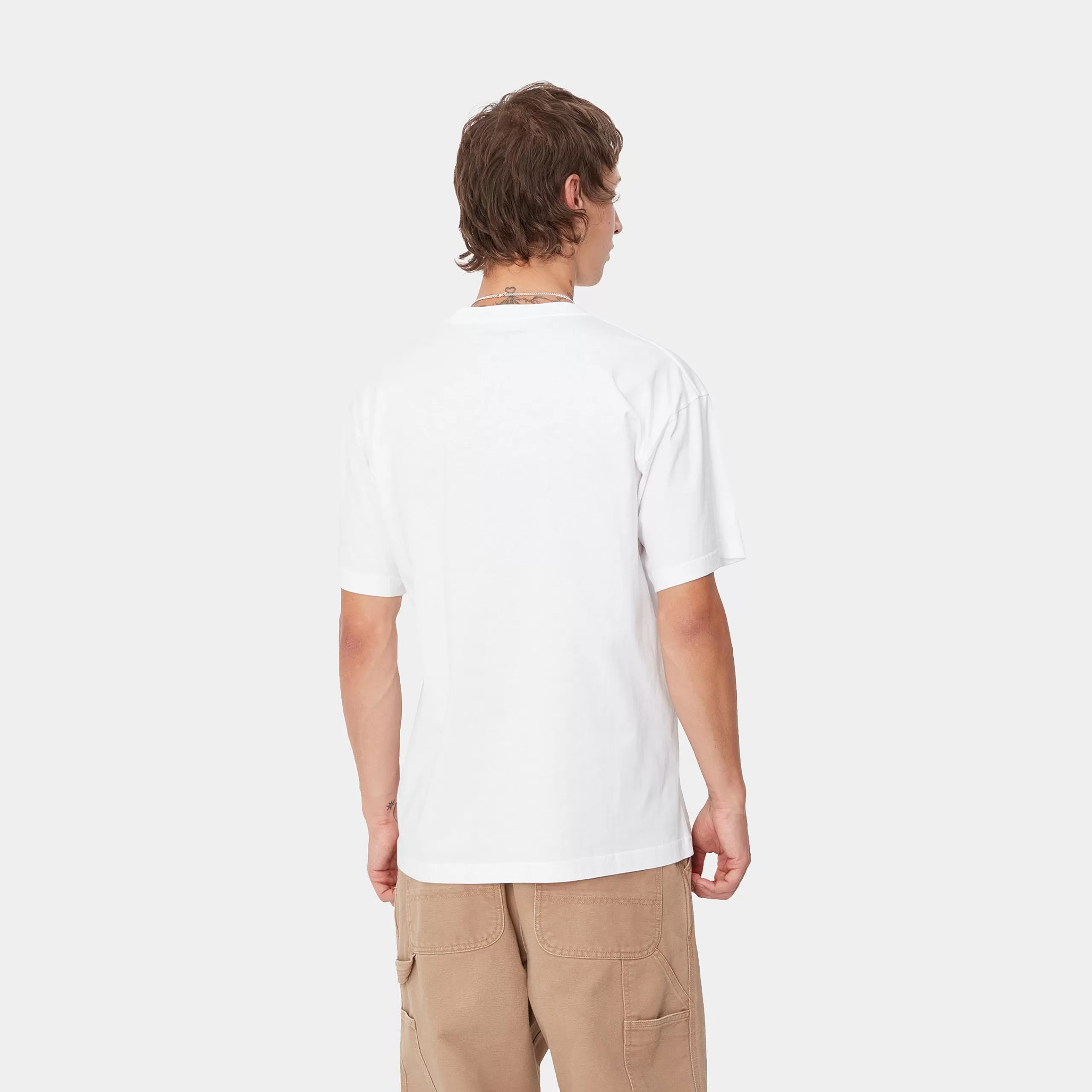 Shop Carhartt WIP S/S BIB Overall T-Shirt White