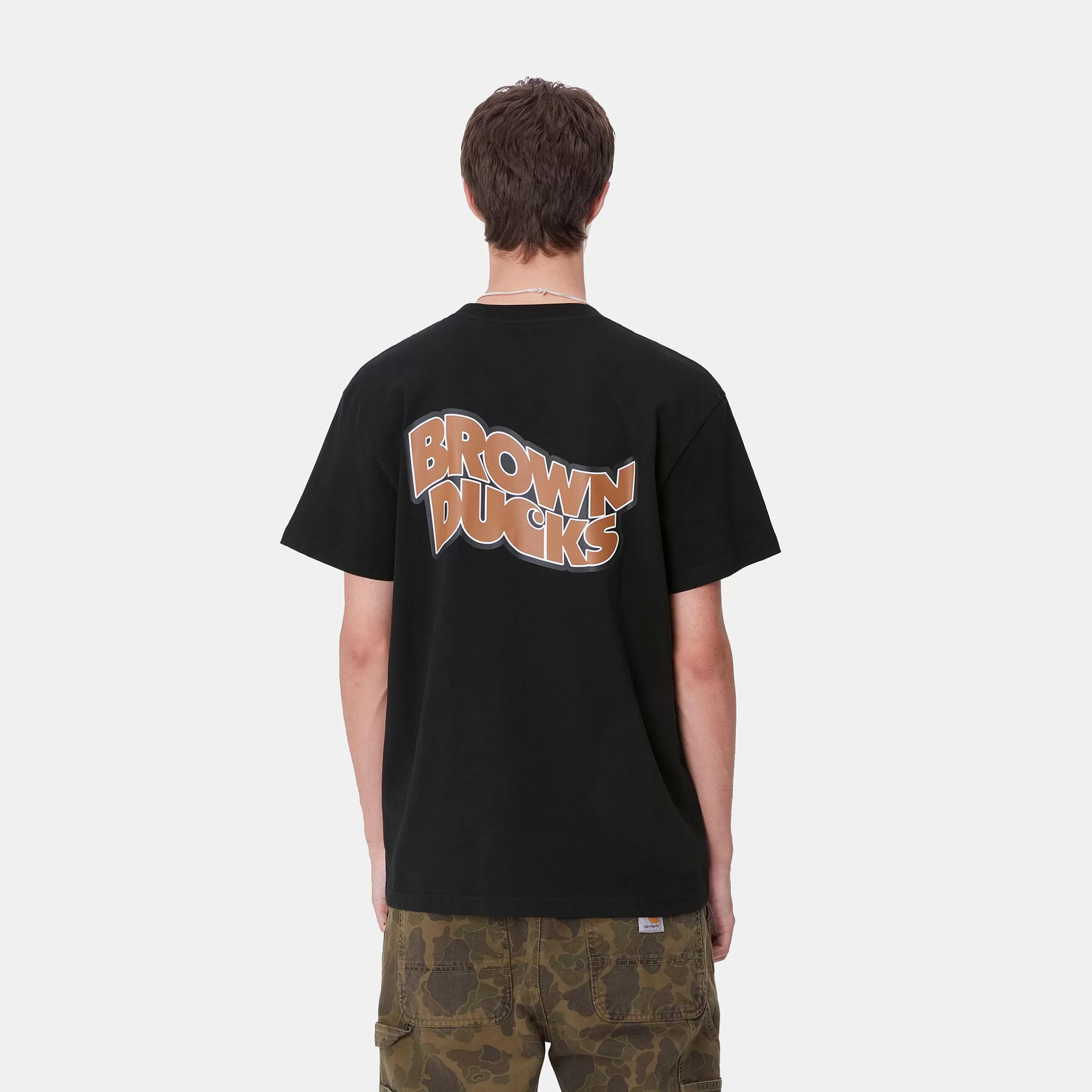 Sale Carhartt WIP S/S Brown Ducks T-Shirt Black