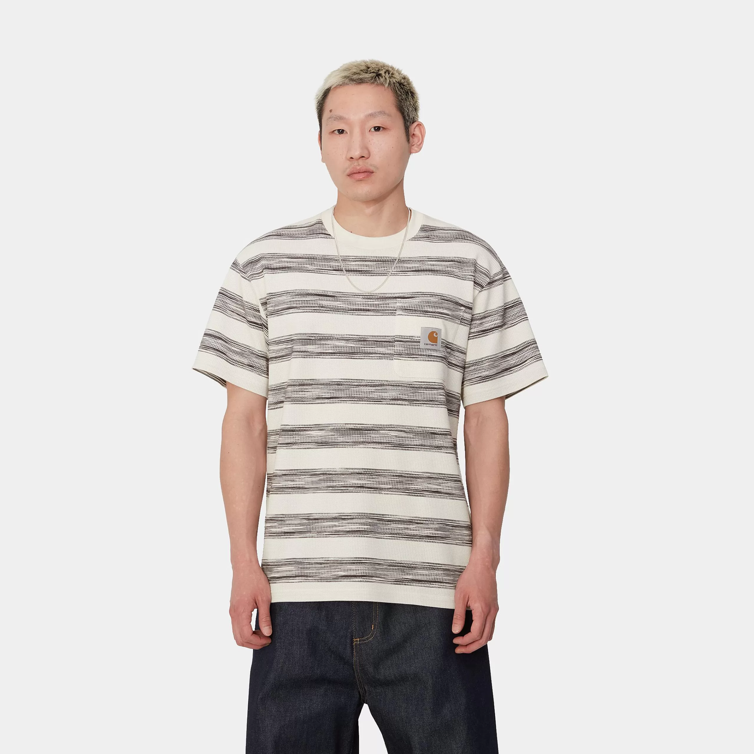 Store Carhartt WIP S/S Dodson Pocket T-Shirt Dodson Stripe Horizontal, Natural