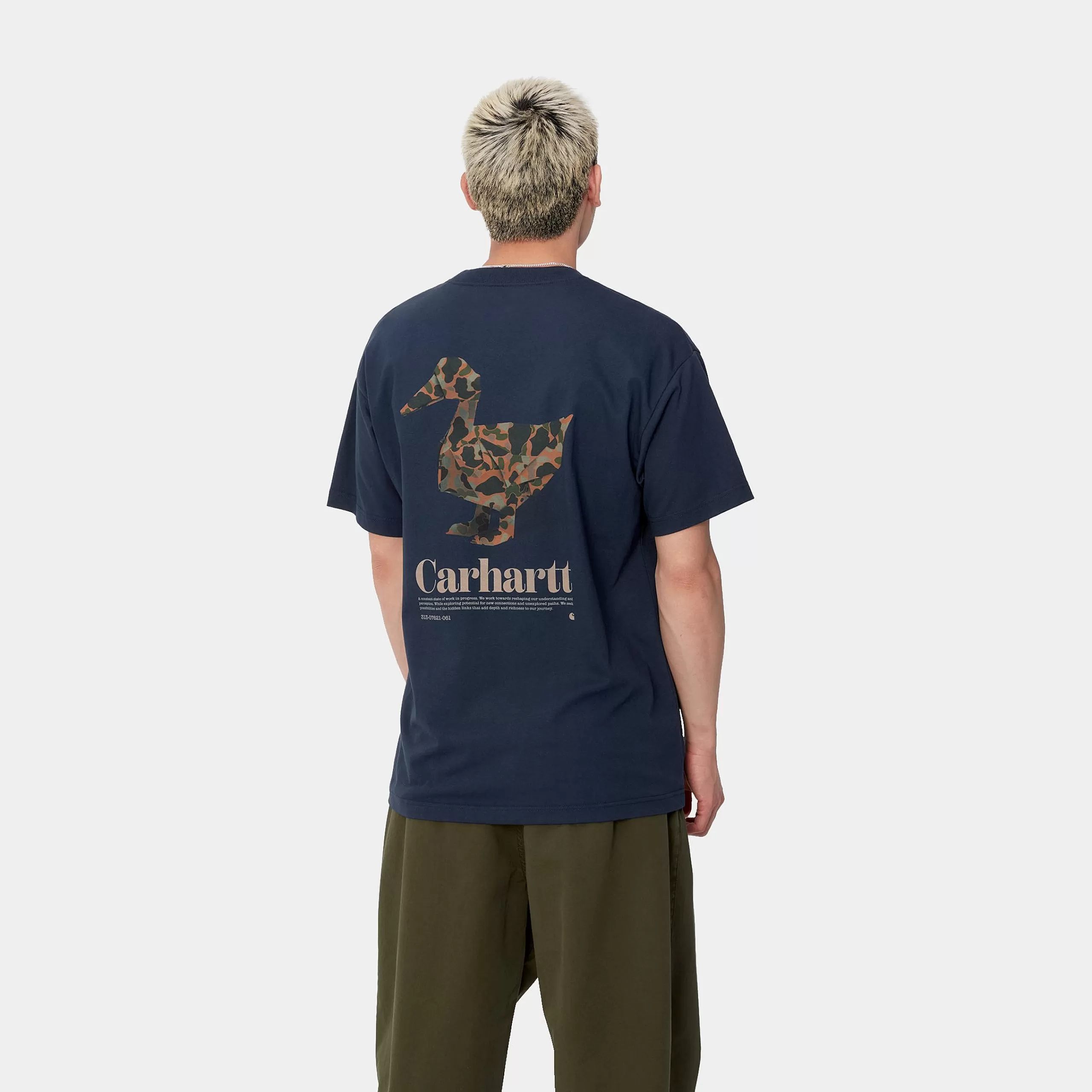 Sale Carhartt WIP S/S Fold Duck T-Shirt Air Force Blue