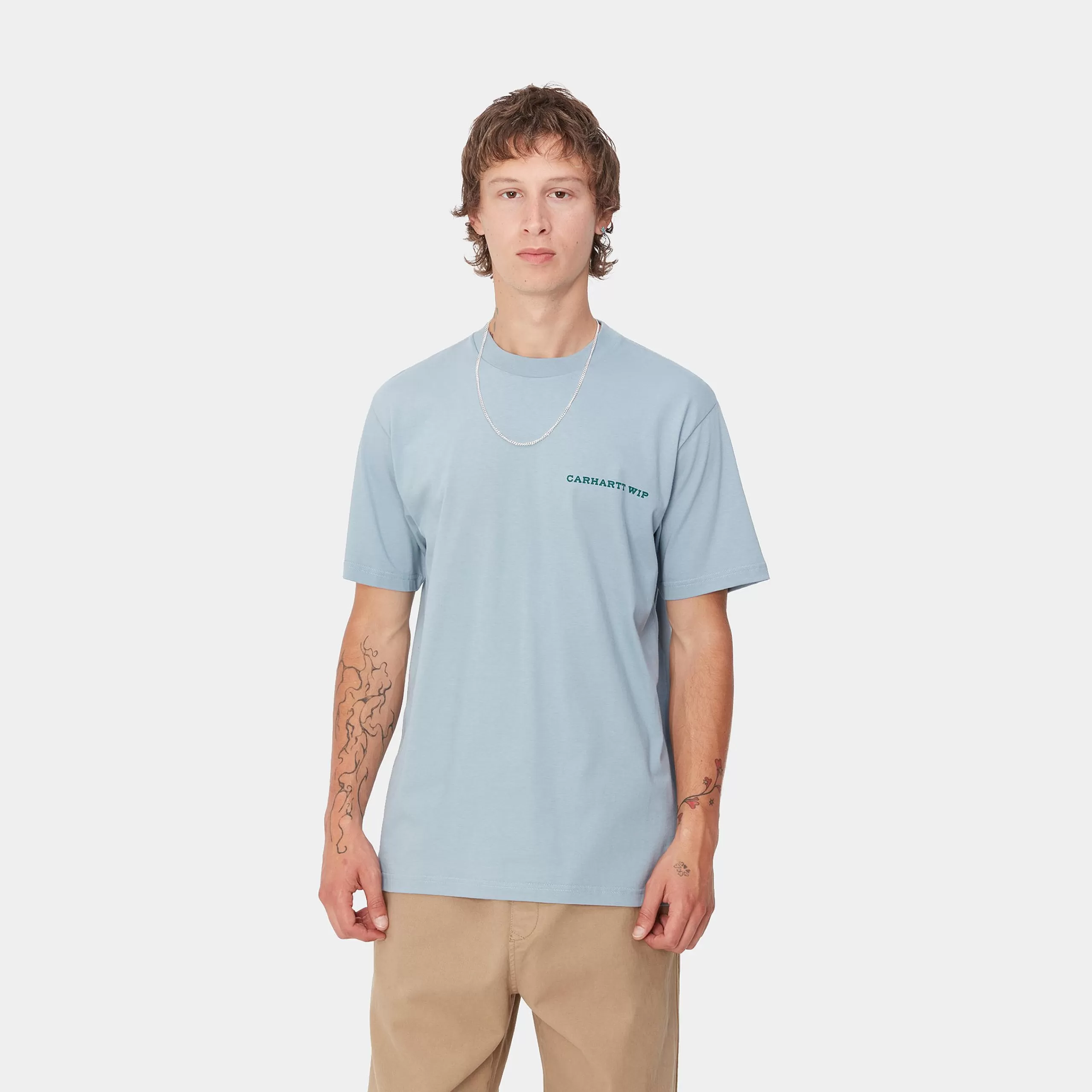 Discount Carhartt WIP S/S Home State T-Shirt Dusty Ice