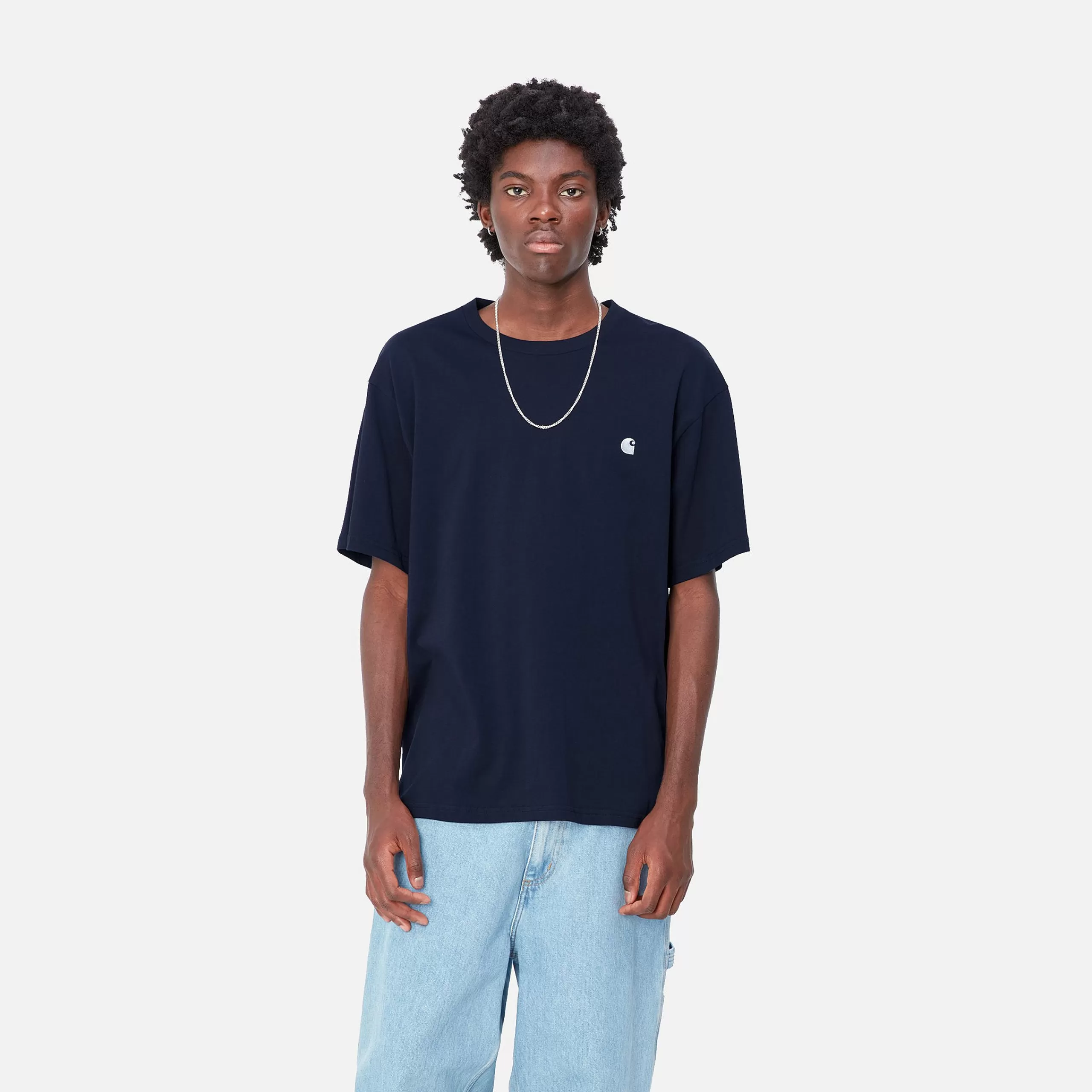 Hot Carhartt WIP S/S Madison T-Shirt Dark Navy / White