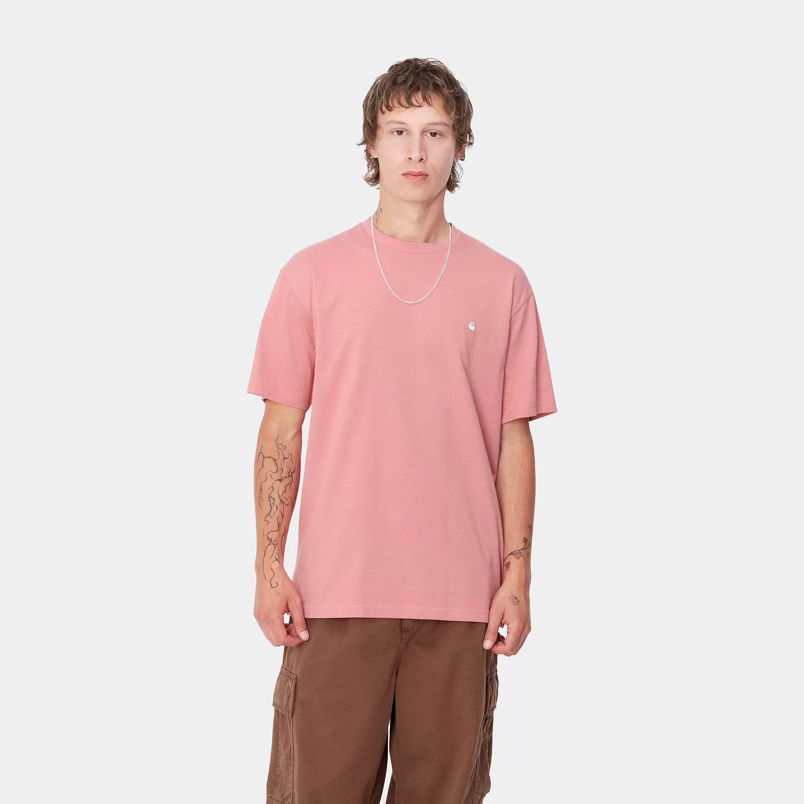 Online Carhartt WIP S/S Madison T-Shirt Dusty Rose / White