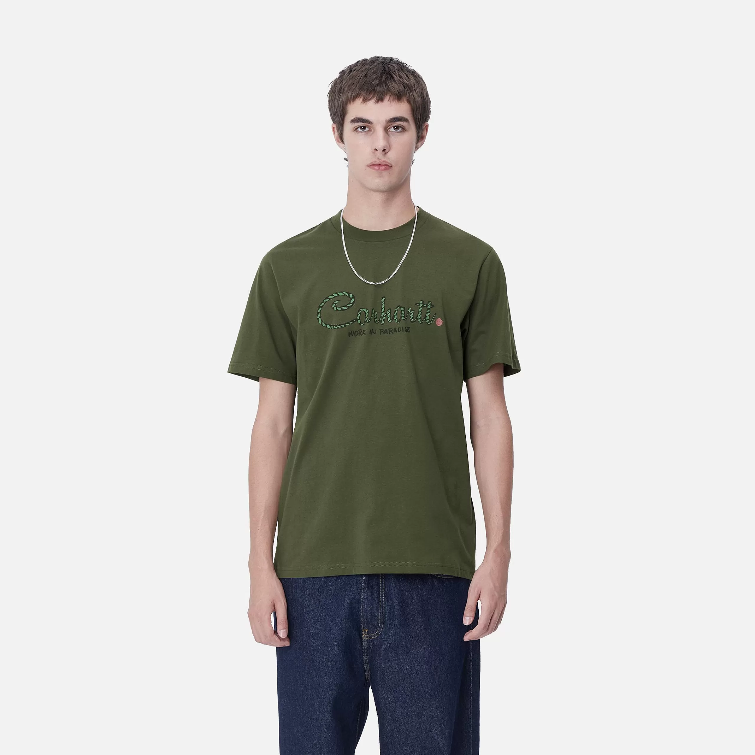 Flash Sale Carhartt WIP S/S Paradise Script T-Shirt Tarragon
