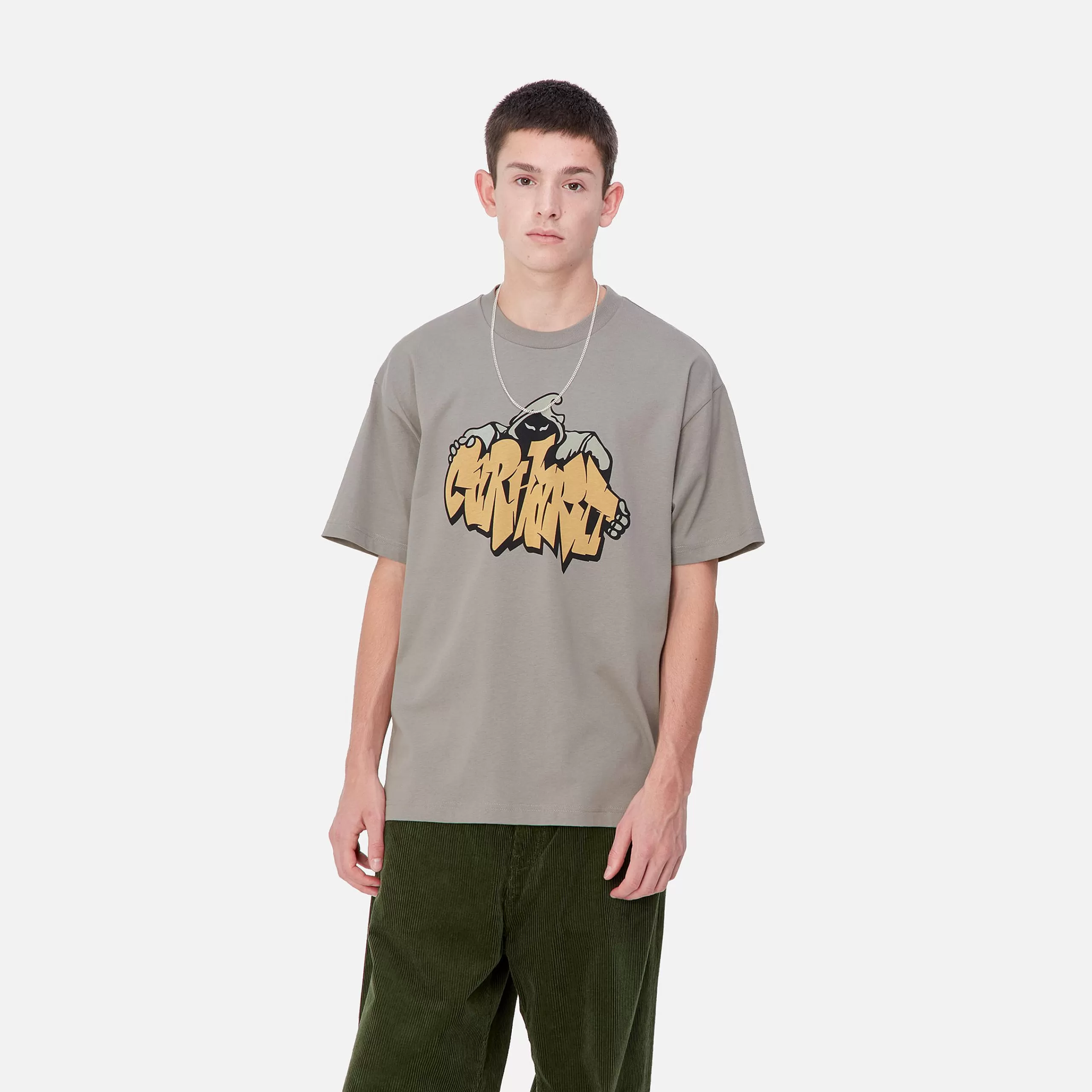 New Carhartt WIP S/S Yute T-Shirt Misty Grey
