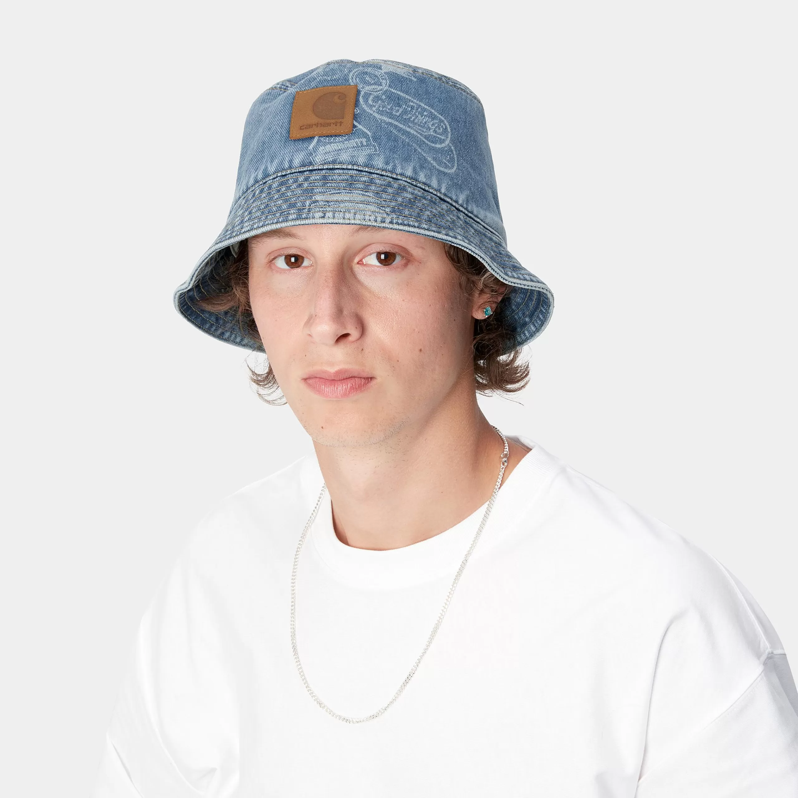 Cheap Carhartt WIP Stamp Bucket Hat Stamp Print, Blue