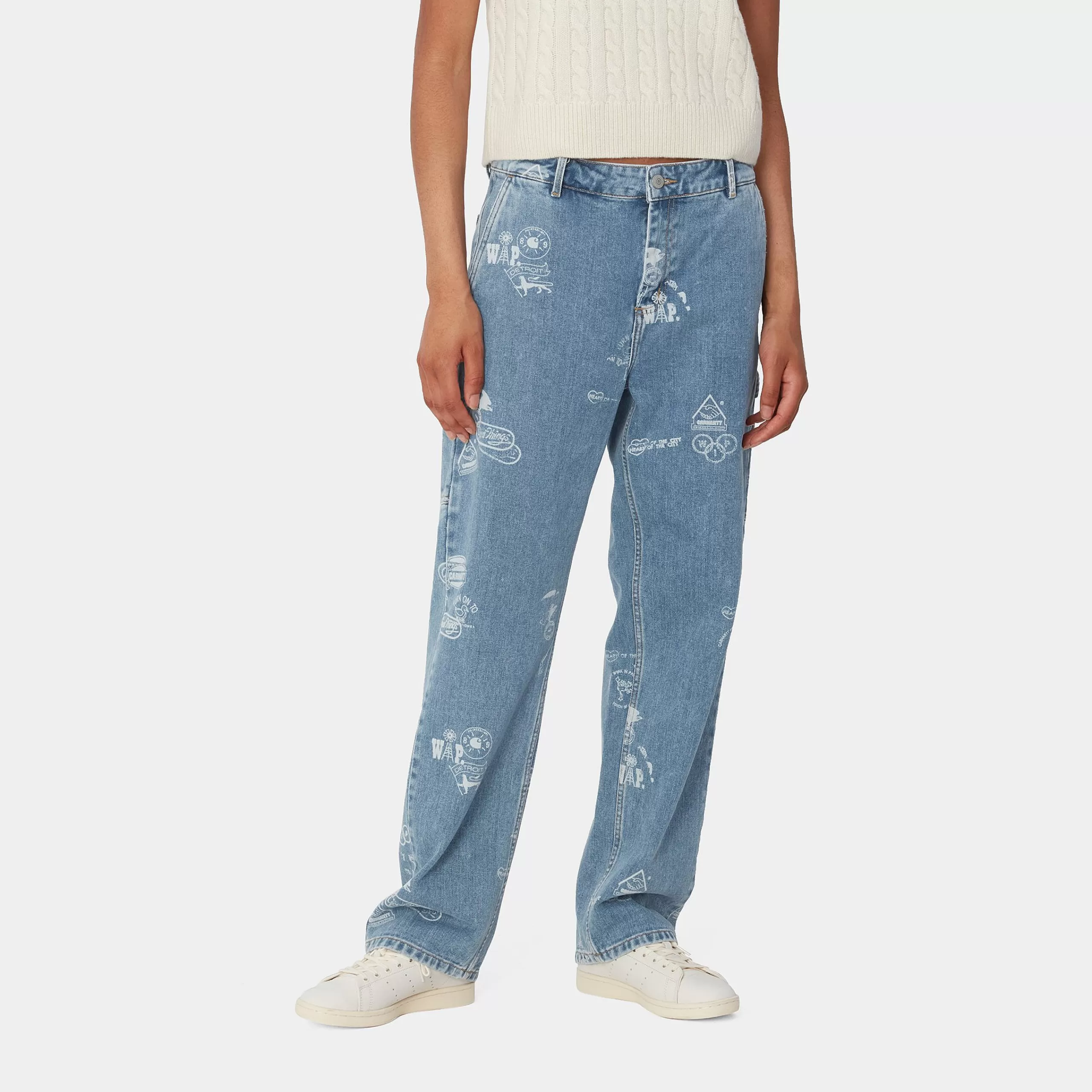 Cheap Carhartt WIP W' Stamp Pant Stamp Print, Blue