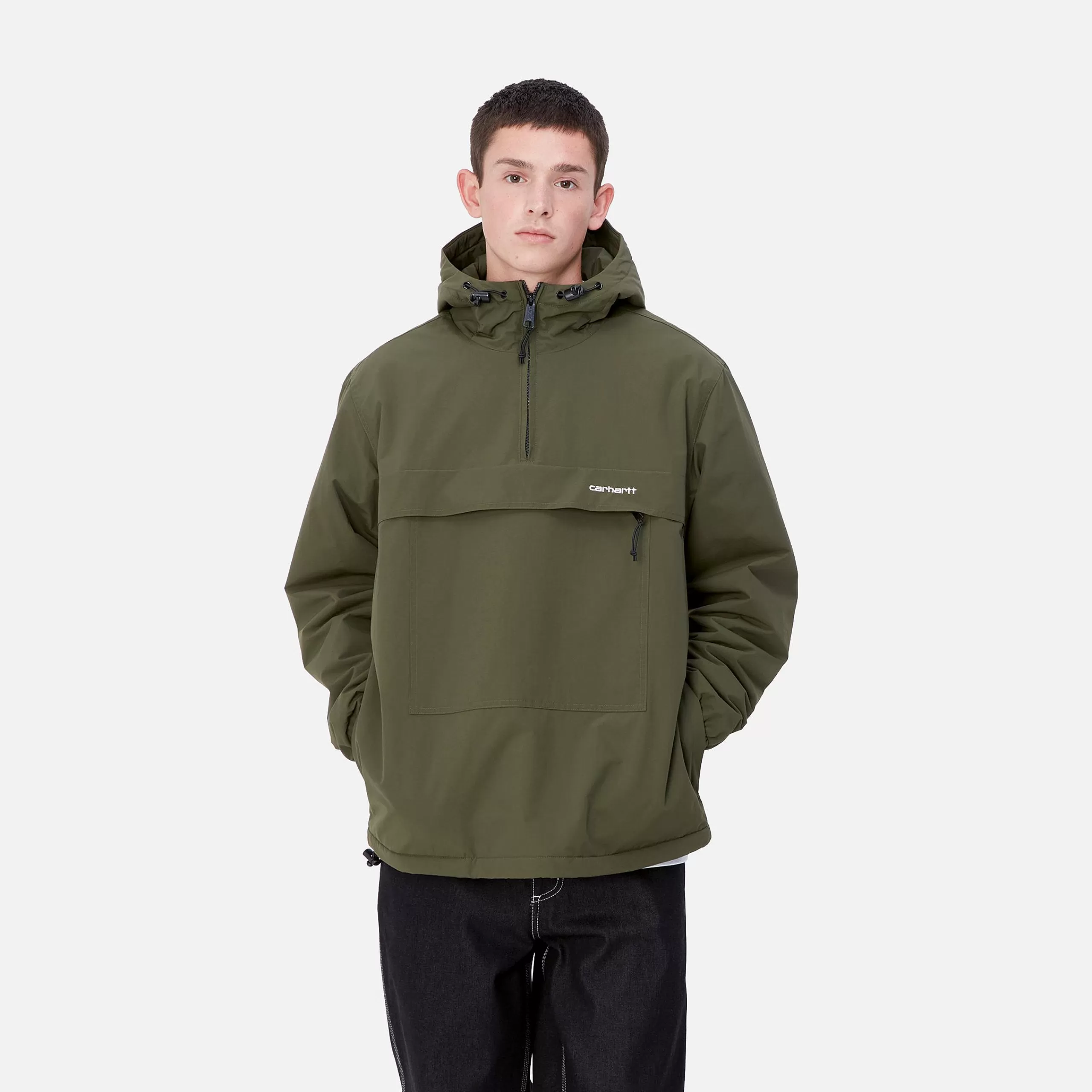 Cheap Carhartt WIP Windbreaker Pullover (Winter) Office Green / White